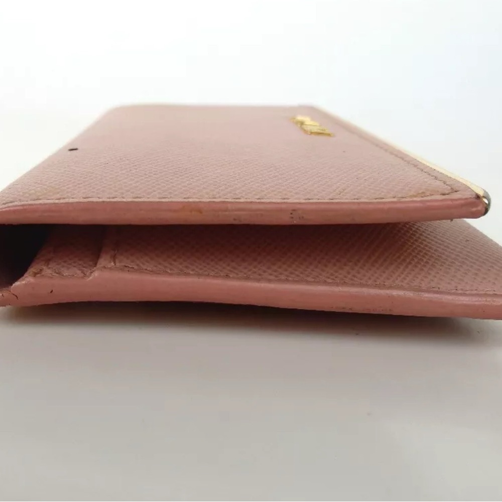 PRADA SAFFIANO LIGHT PINK COLOR NWOT  COMPACT WALLET - Picture 6 of 11